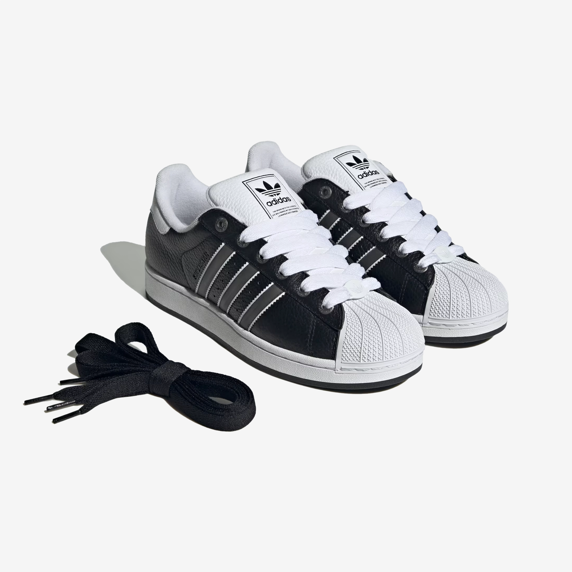 Adidas Originals | SUPERSTAR II { CORE BLACK/MATTE SILVER/CLOUD WHITE Anti Friction Stable Path