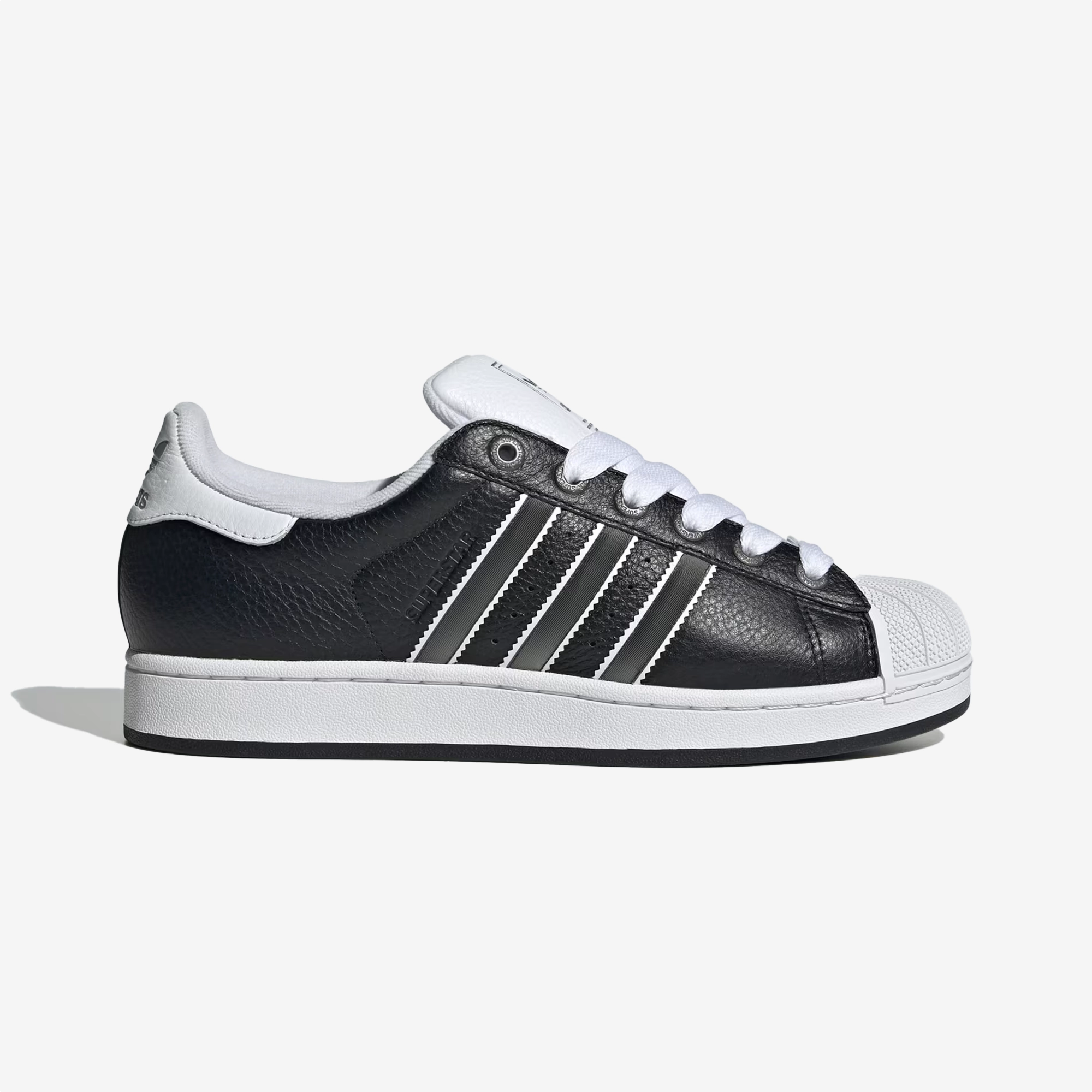 Cushioned Comfort Padded flexibility Adidas Originals | SUPERSTAR II { CORE BLACK/MATTE SILVER/CLOUD WHITE