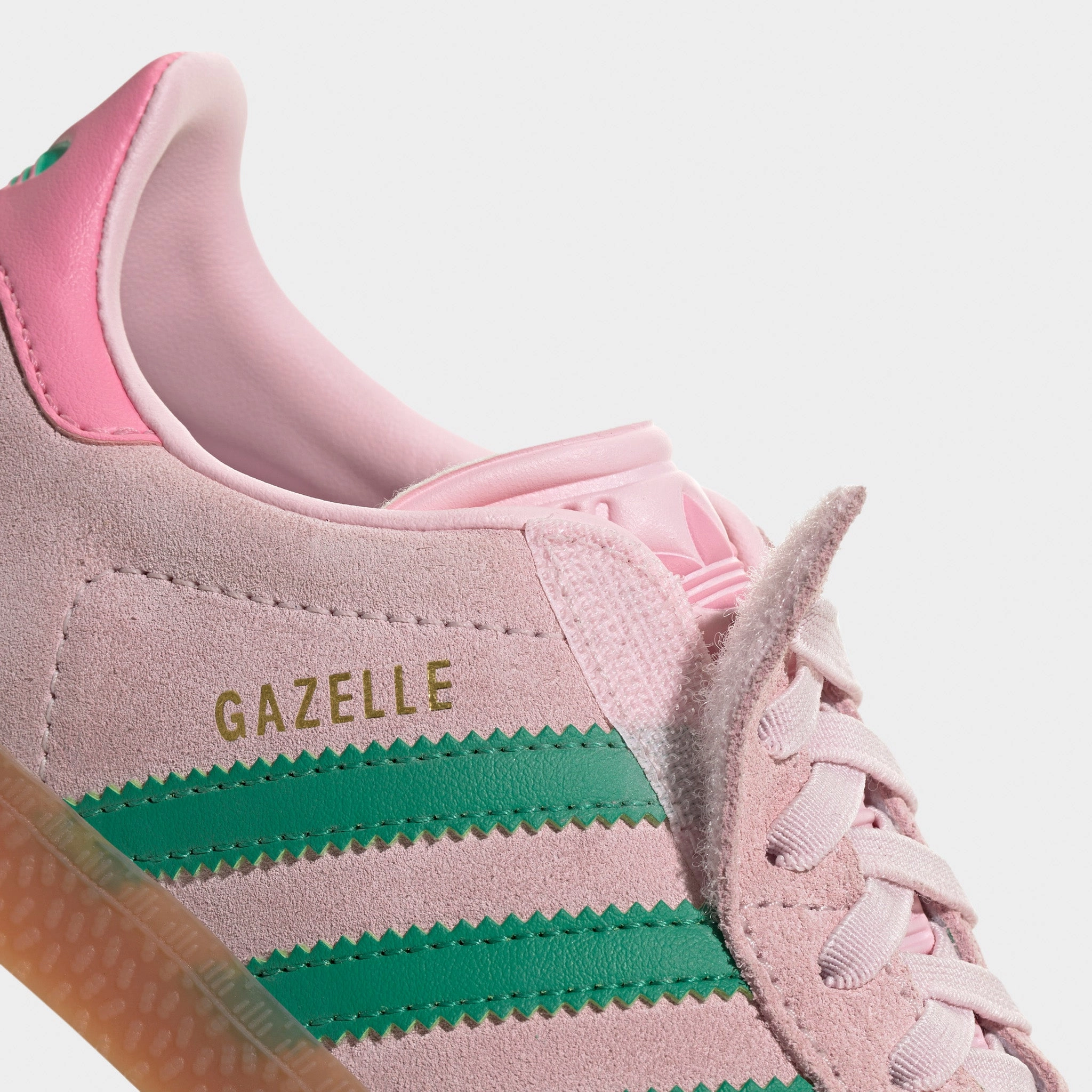 adidas Originals Children's Gazelle Pink / Green - Gum Contrasting Colors
