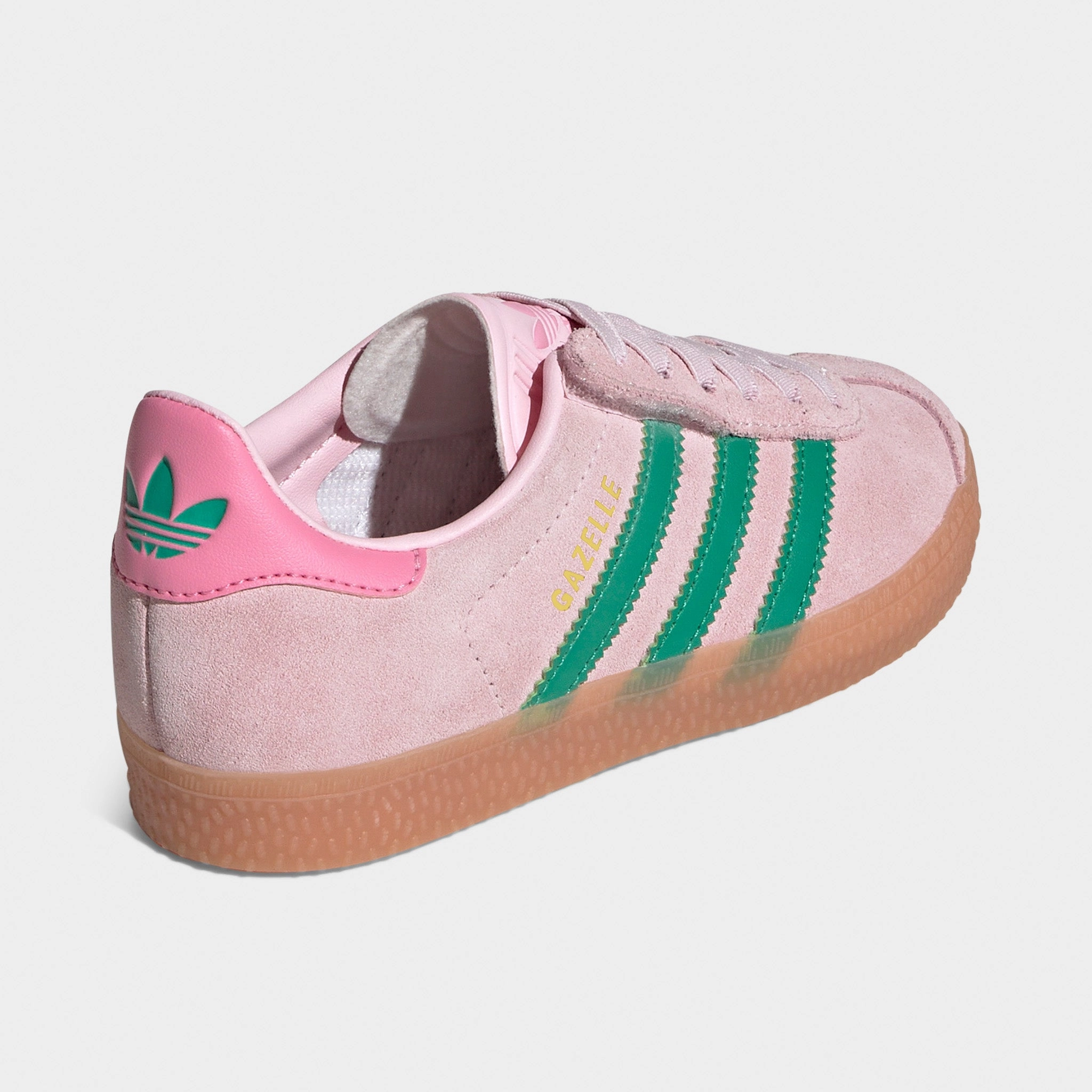 adidas Originals Children's Gazelle Pink / Green - Gum Ankle Collarbrace Fast Routine