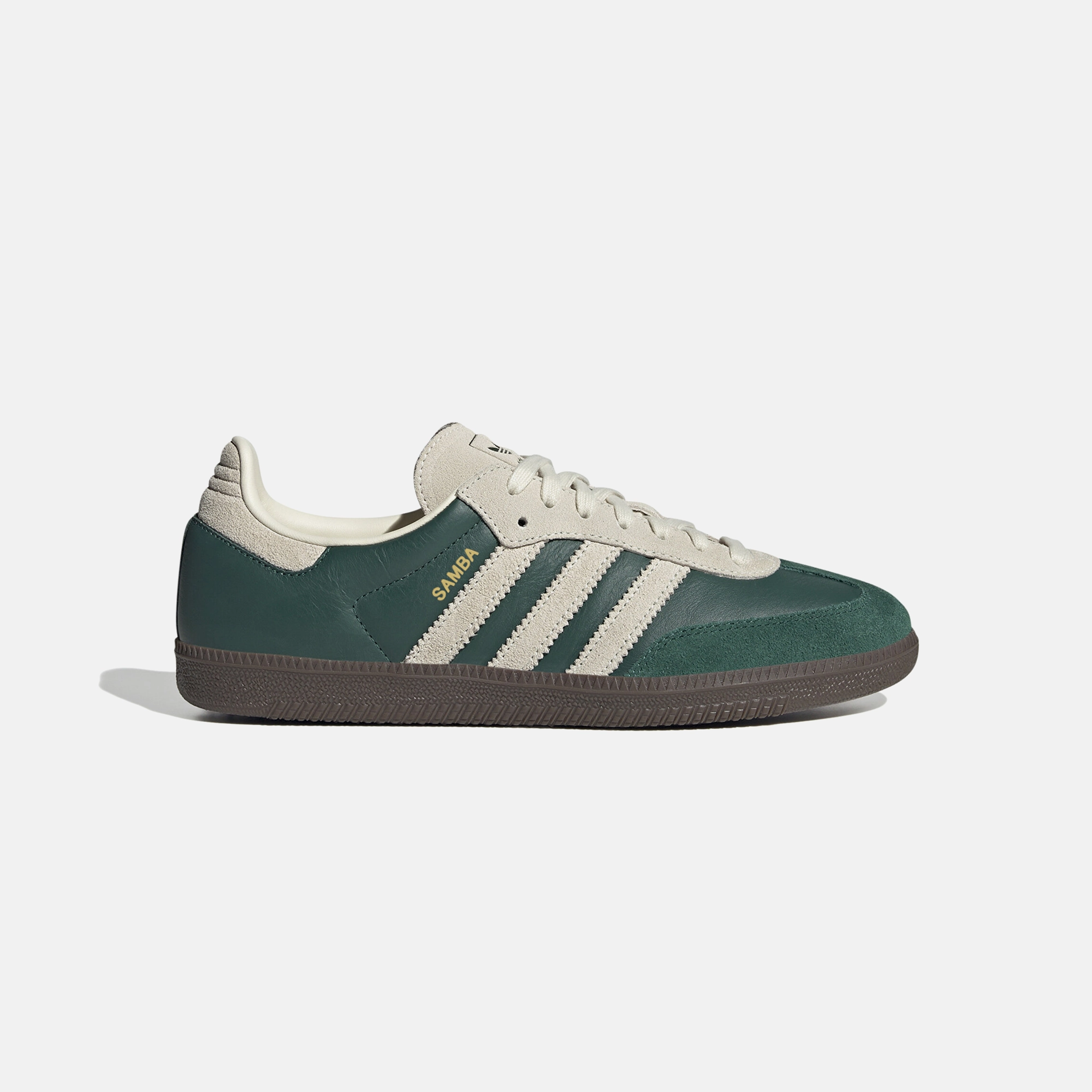 Ventilation Ports Adidas Samba OG Shoes Collegiate Green Cream White Outdoor Activity
