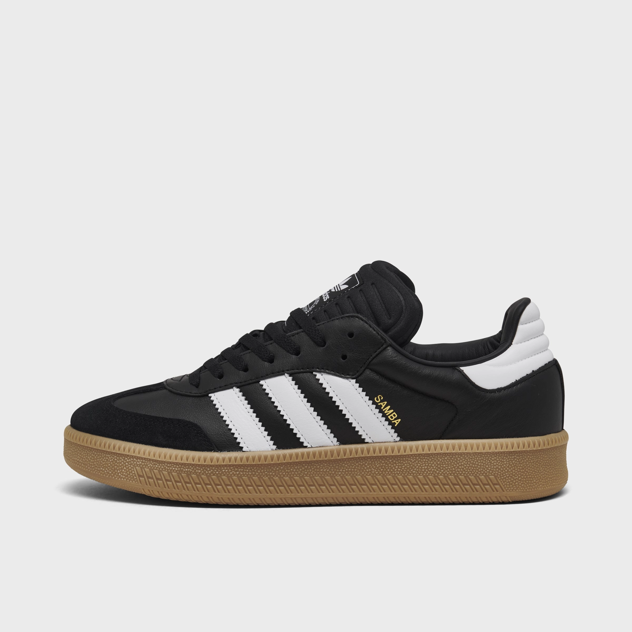 Weather Resistant Coating Orthotic Friendly Fit adidas Samba XLG Core Black /  Footwear White - Gum
