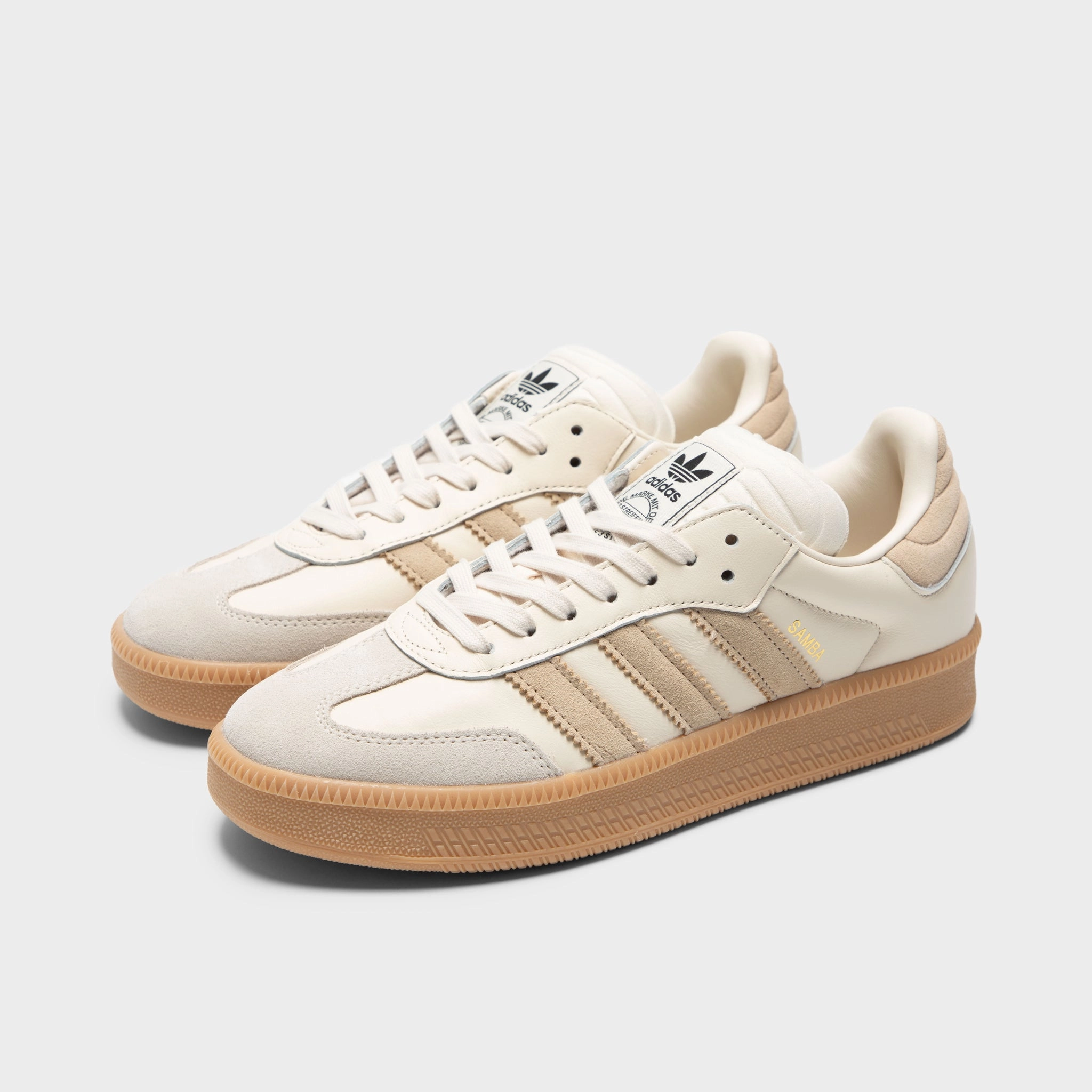 adidas Samba XLG Wonder White / Magic Beige - White Rockered Sole