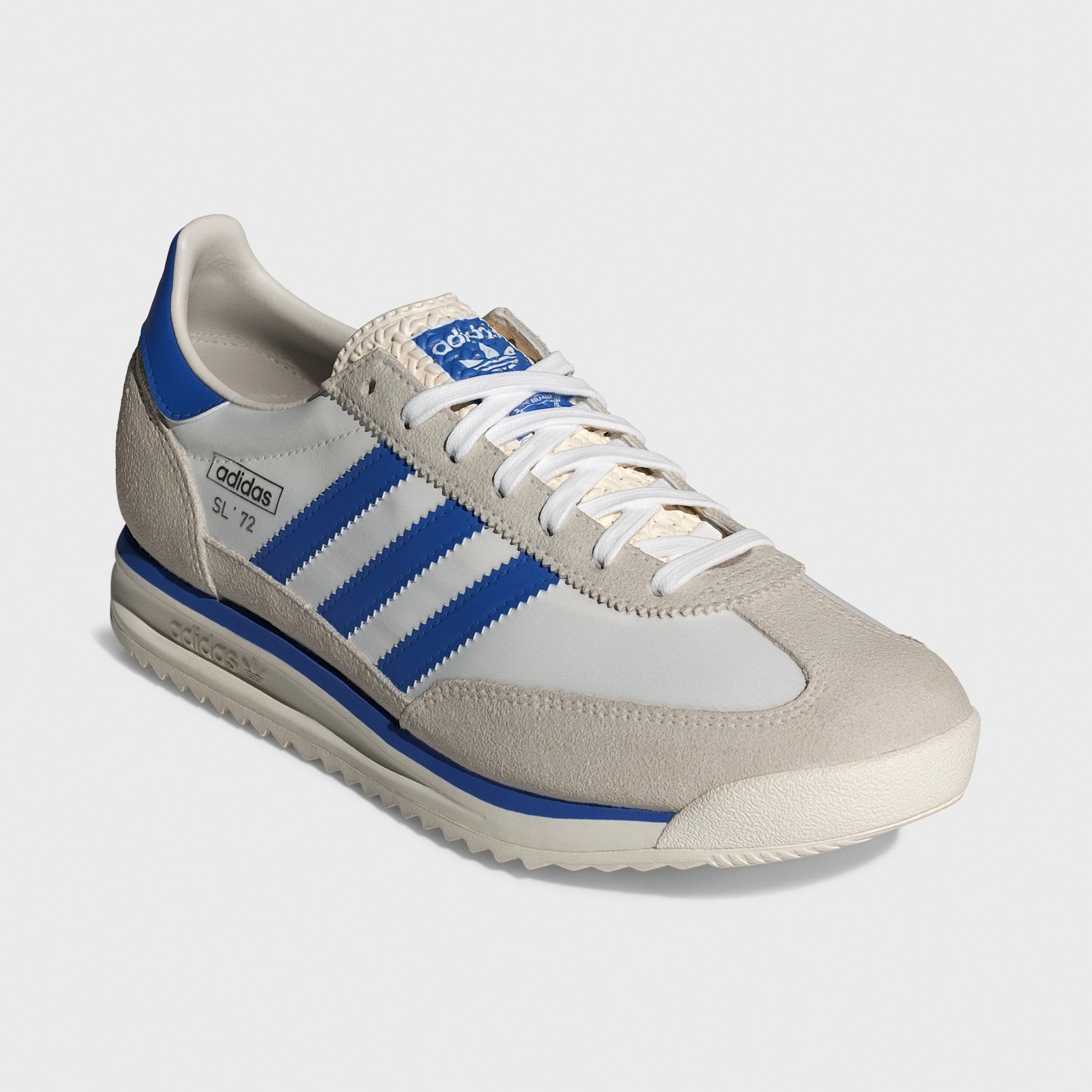 hook and loop closure Shock Absorbing Technology adidas SL 72 Chalk White / Blue