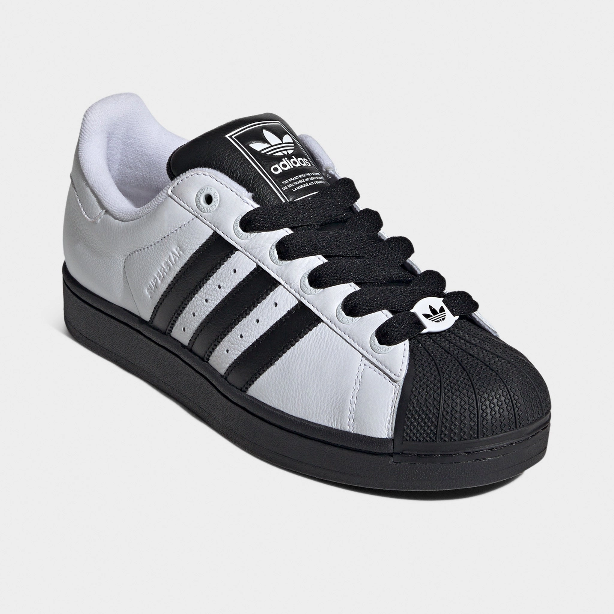 adidas Superstar II Footwear White / Core Black Gym Routine Abrasion Resistant Lining