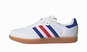 Carefree Fit Adidas Velosamba Made With Nature Mens "Made With Nature Cloud White Lucid Blue Better Scarlet"