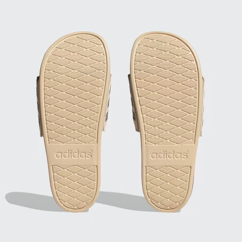 Adidas Women's Adilette Comfort Slides - Sand Strata / Purple Slip-resistant fit