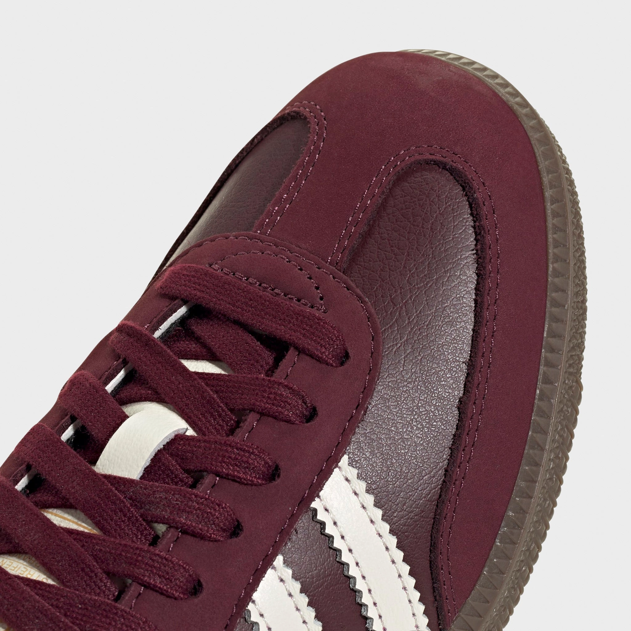 adidas Women's Samba OG Maroon / Off White - Gum Comfortable Flex