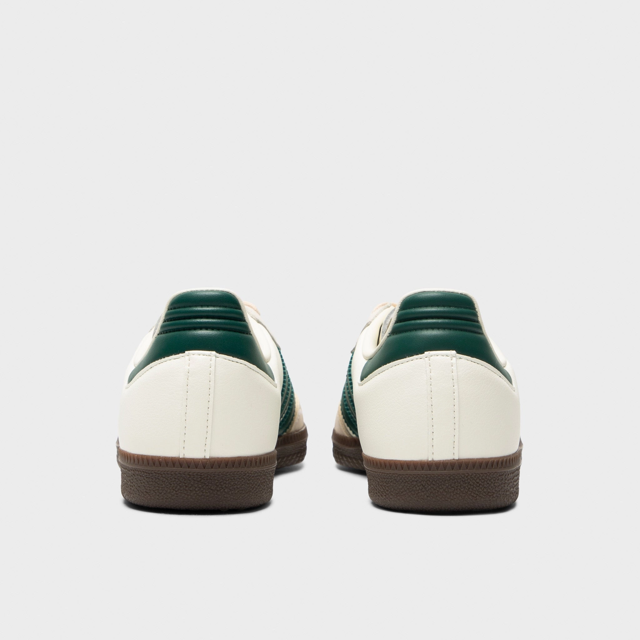 hypoallergenic Vented Heel Panel adidas Women's Samba OG Off White / Collegiate Green - Sand Strata