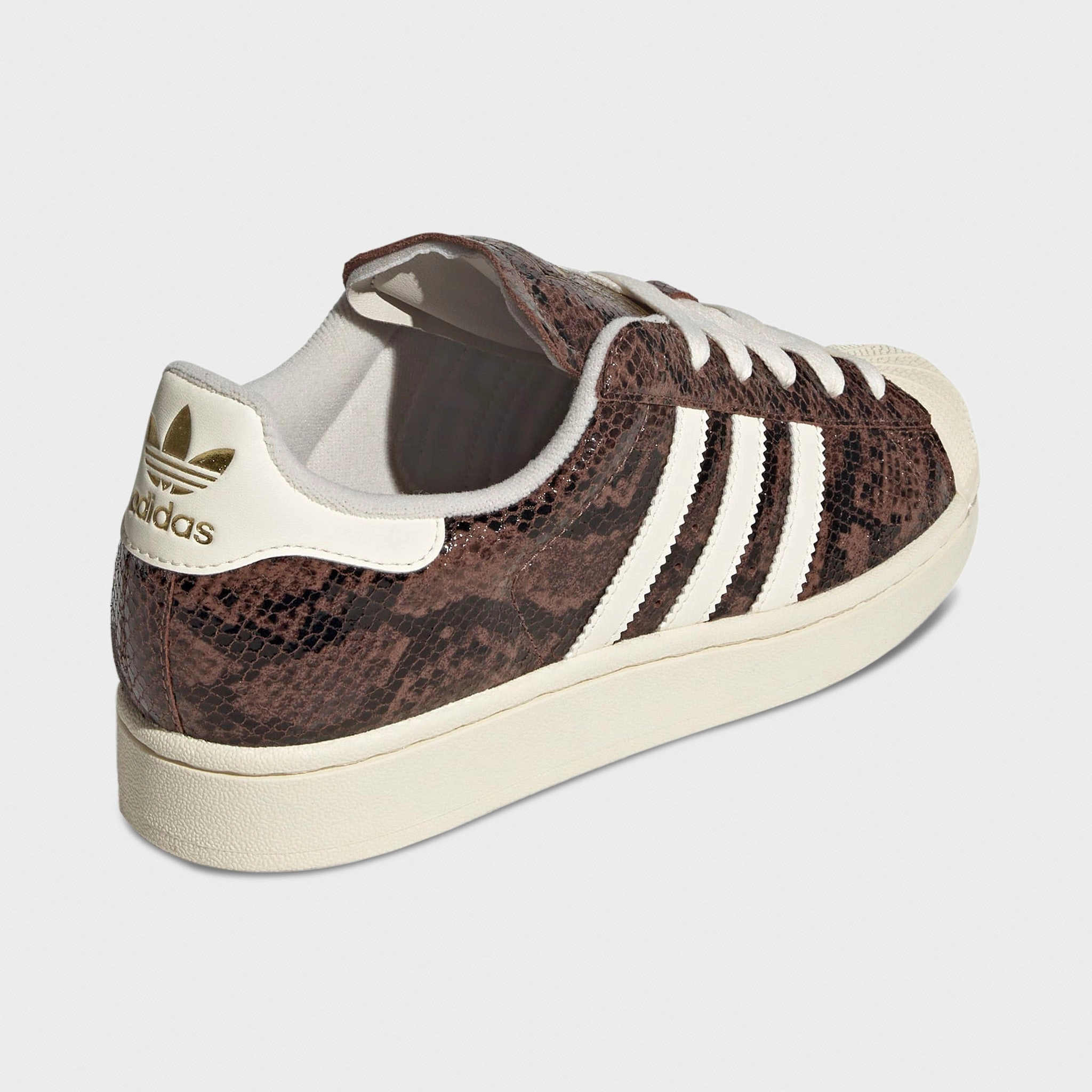 adidas Women's Superstar II Preloved Brown / Cream White Precision Edge Design Sporty Style