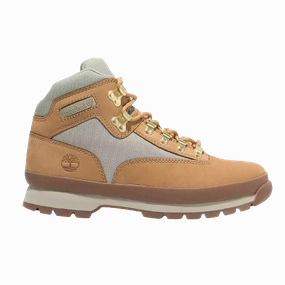 Timberland Men's Euro Hiker Mid Lace-Up Boot Shoes - Wheat Nubuck Dynamic Arch Harness