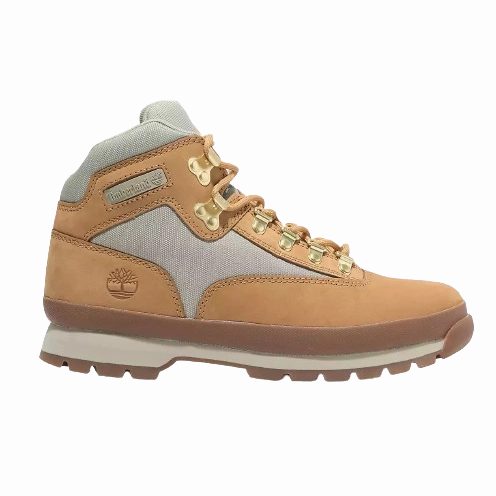 Timberland Men's Euro Hiker Mid Lace-Up Boot Shoes - Wheat Nubuck Dynamic Arch Harness