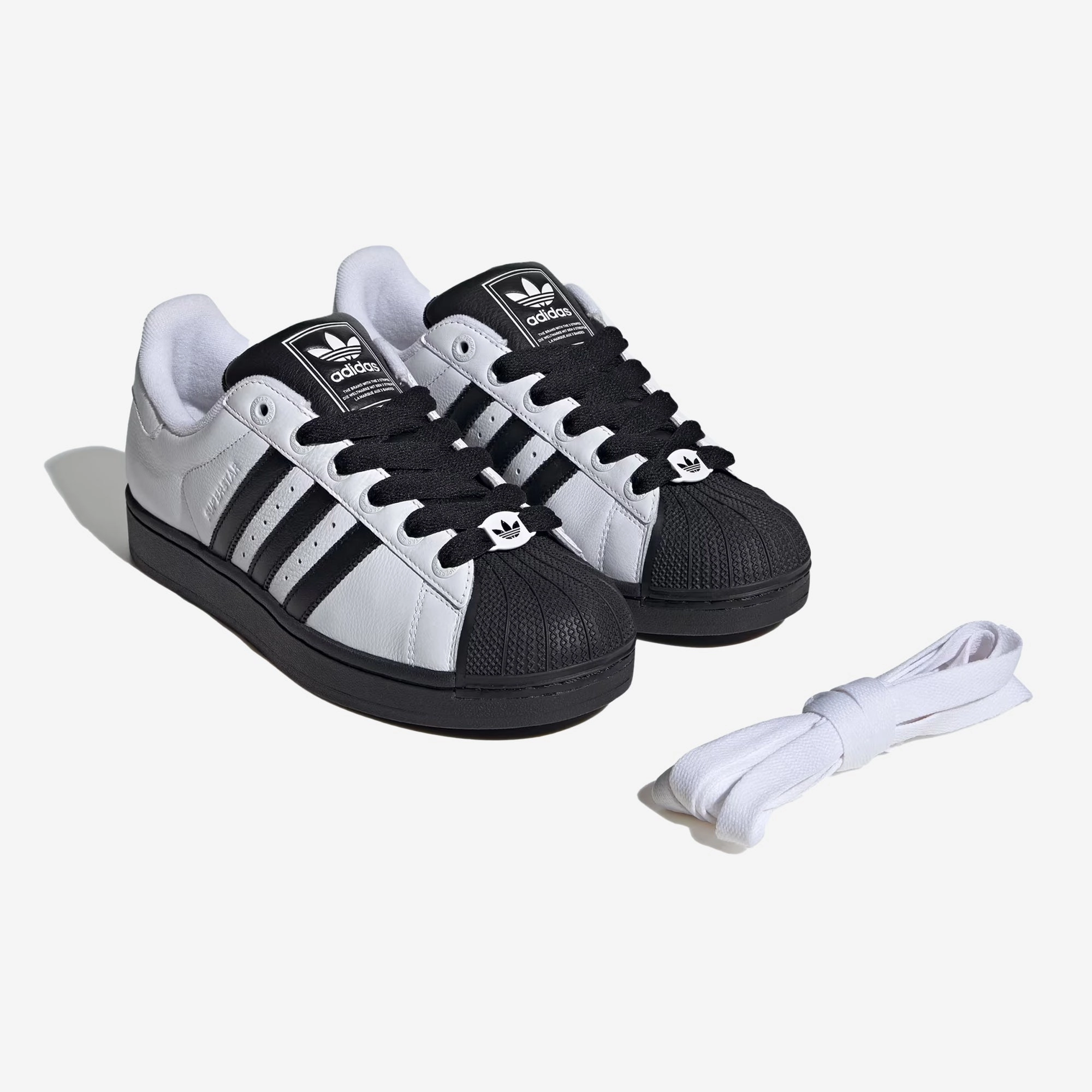 Adidas Originals | SUPERSTAR II { CLOUD WHITE/CORE BLACK Airflow channels Stylish Silhouette