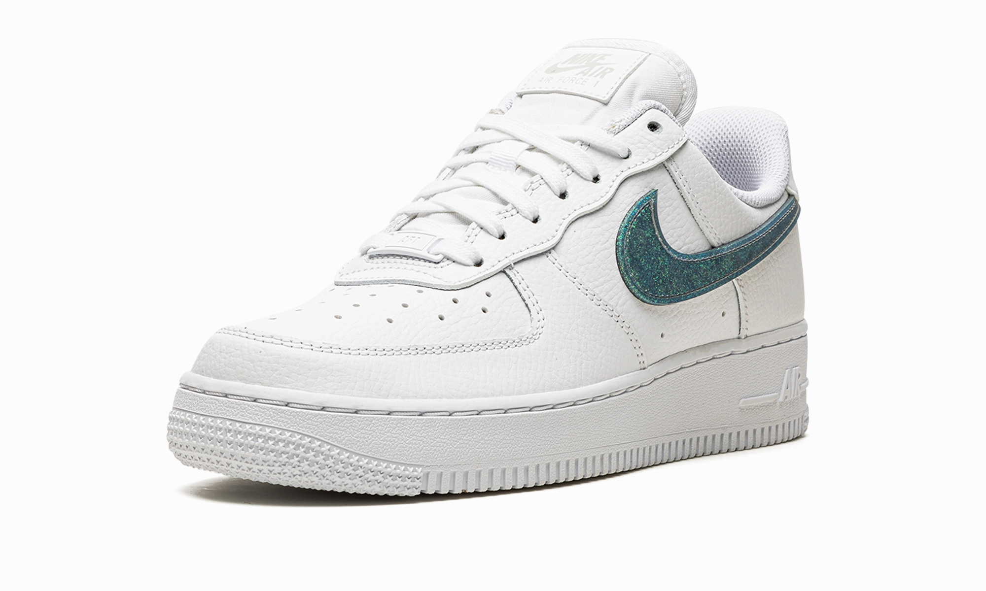 AIR FORCE 1 '07 ESS WMNS "Glitter Swoosh - Celery" Lean Look