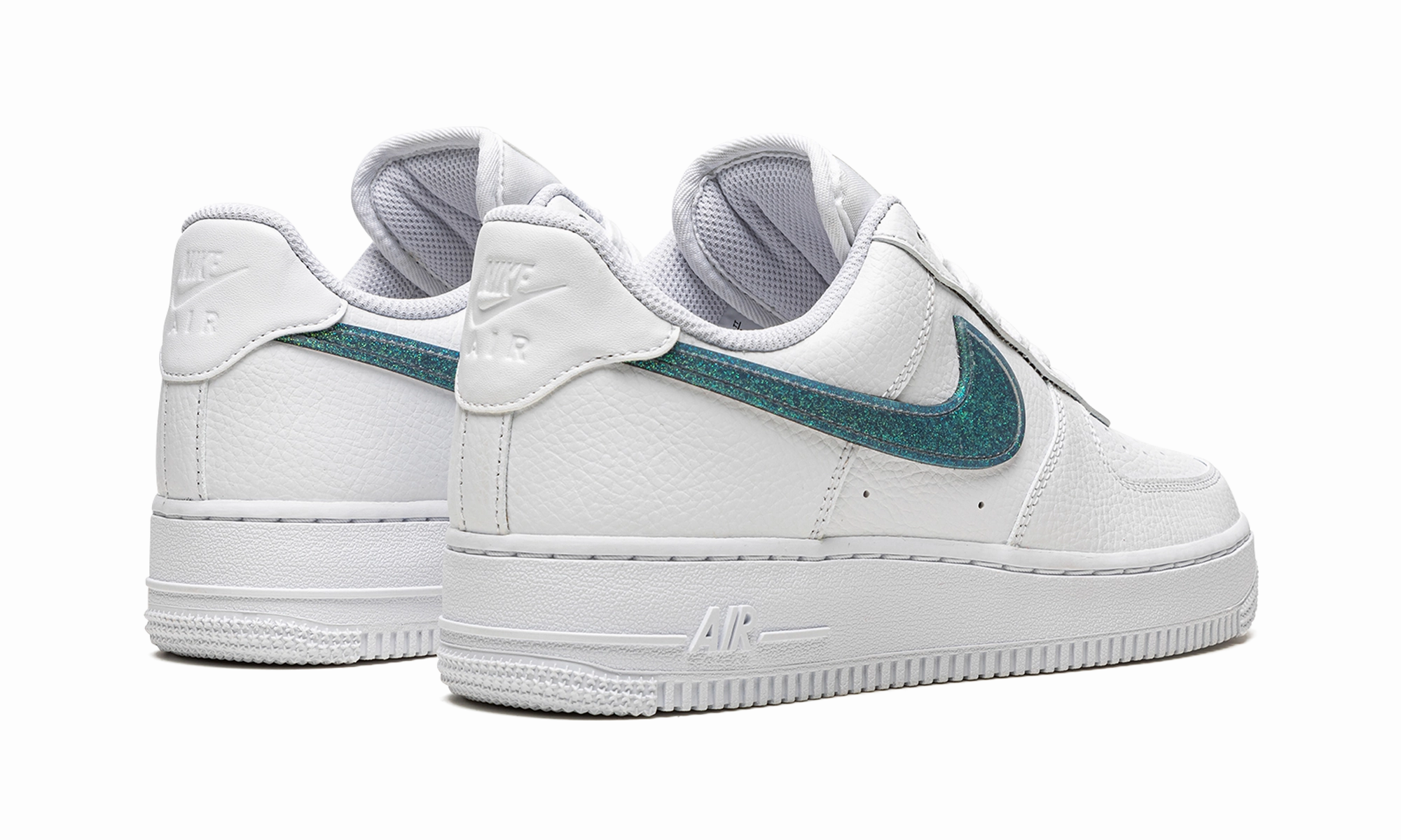 Cushion Points Minimalist Look AIR FORCE 1 '07 ESS WMNS "Glitter Swoosh - Celery"
