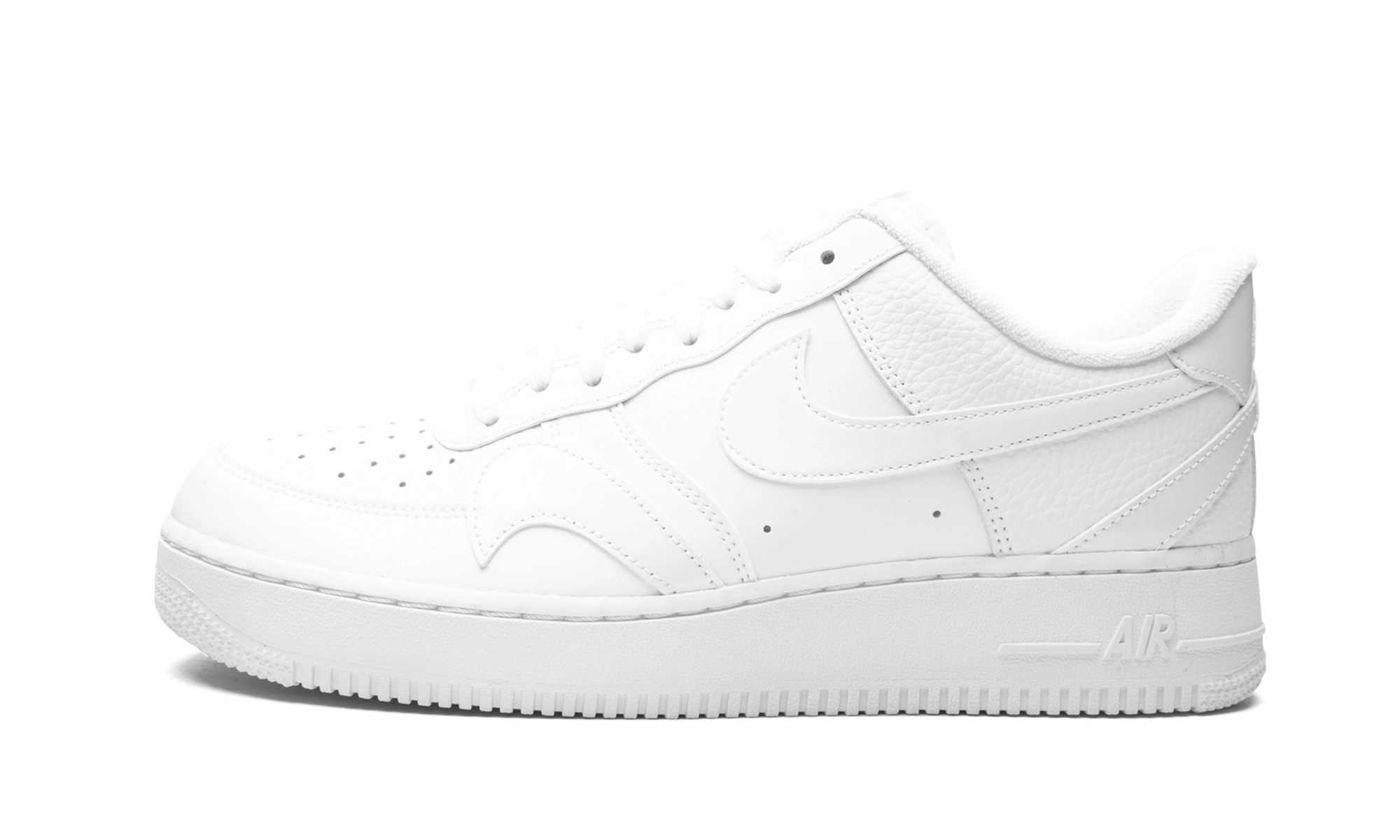 Air Force 1 '07 LV8 "Misplaced Swoosh - Triple White" Practical Footwear Casual