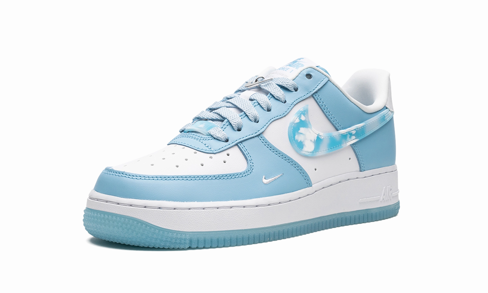 AIR FORCE 1 '07 LX MNS WMNS "Nail Art White Blue" High Top Design Minimal Comfort