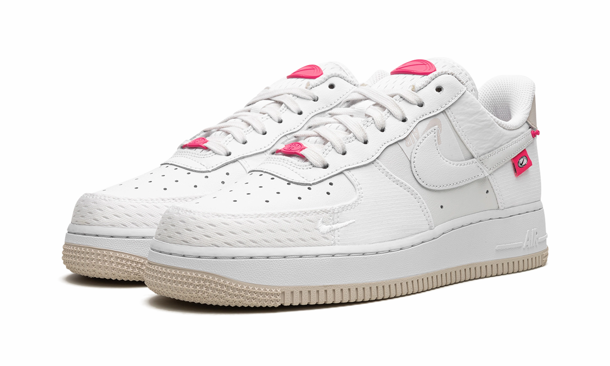 AIR FORCE 1 '07 LX MNS WMNS "Pink Bling" Textured Surface Slip On