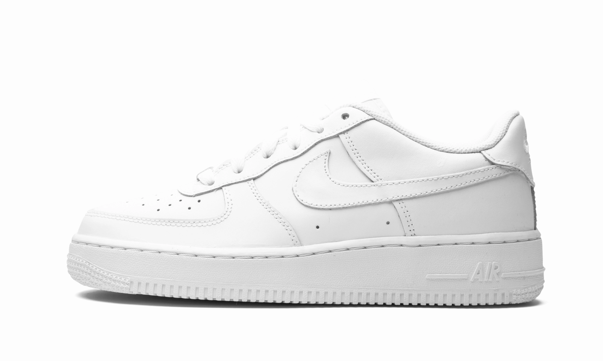 Air Force 1 GS "White on White" Transit Wear Non Marking Outsole