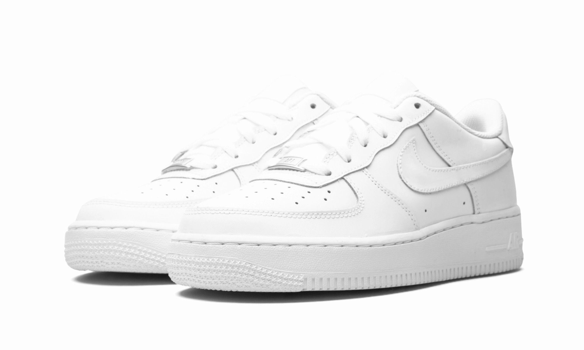 Air Force 1 GS "White on White" Quick Move Lace   Up Style