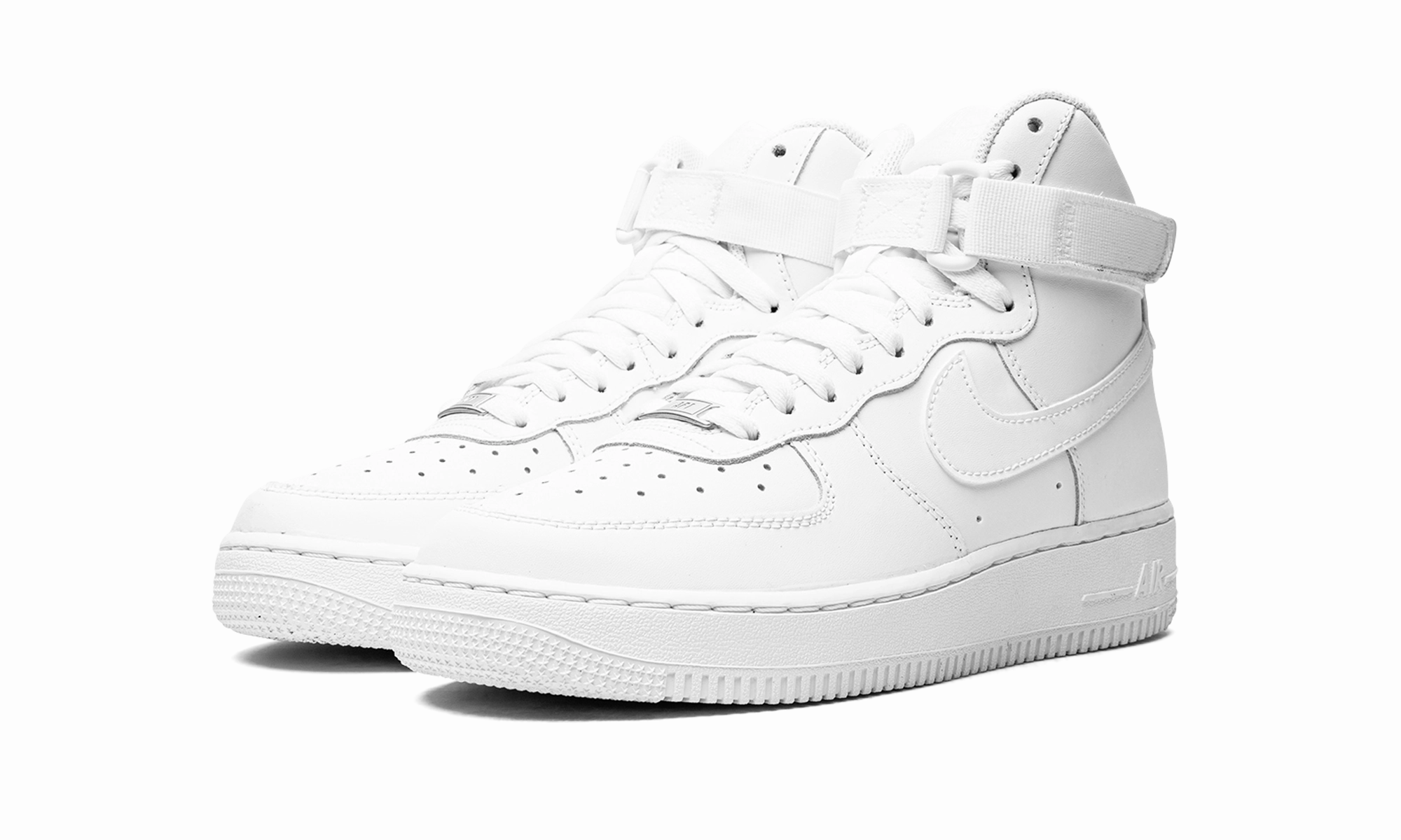 Stretchable Material Lounge Style Air Force 1 High Le GS "Triple White"
