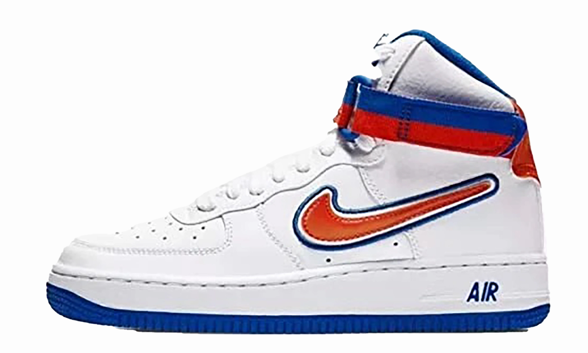 Breathable Vent Holes Ease Style Air Force 1 High Lv8 Sport GS "MID NIGHT NAVY / UNIVERSITY RED"