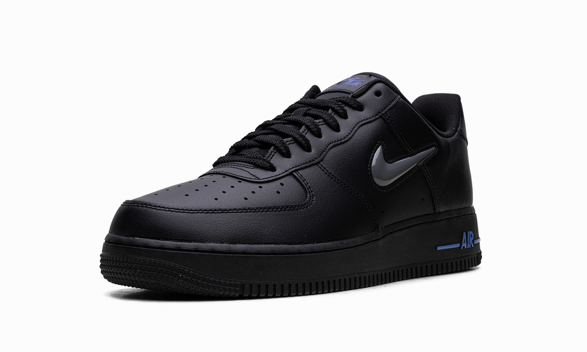 Simple Edge Air Force 1 Jewel "Black / Dark Grey"