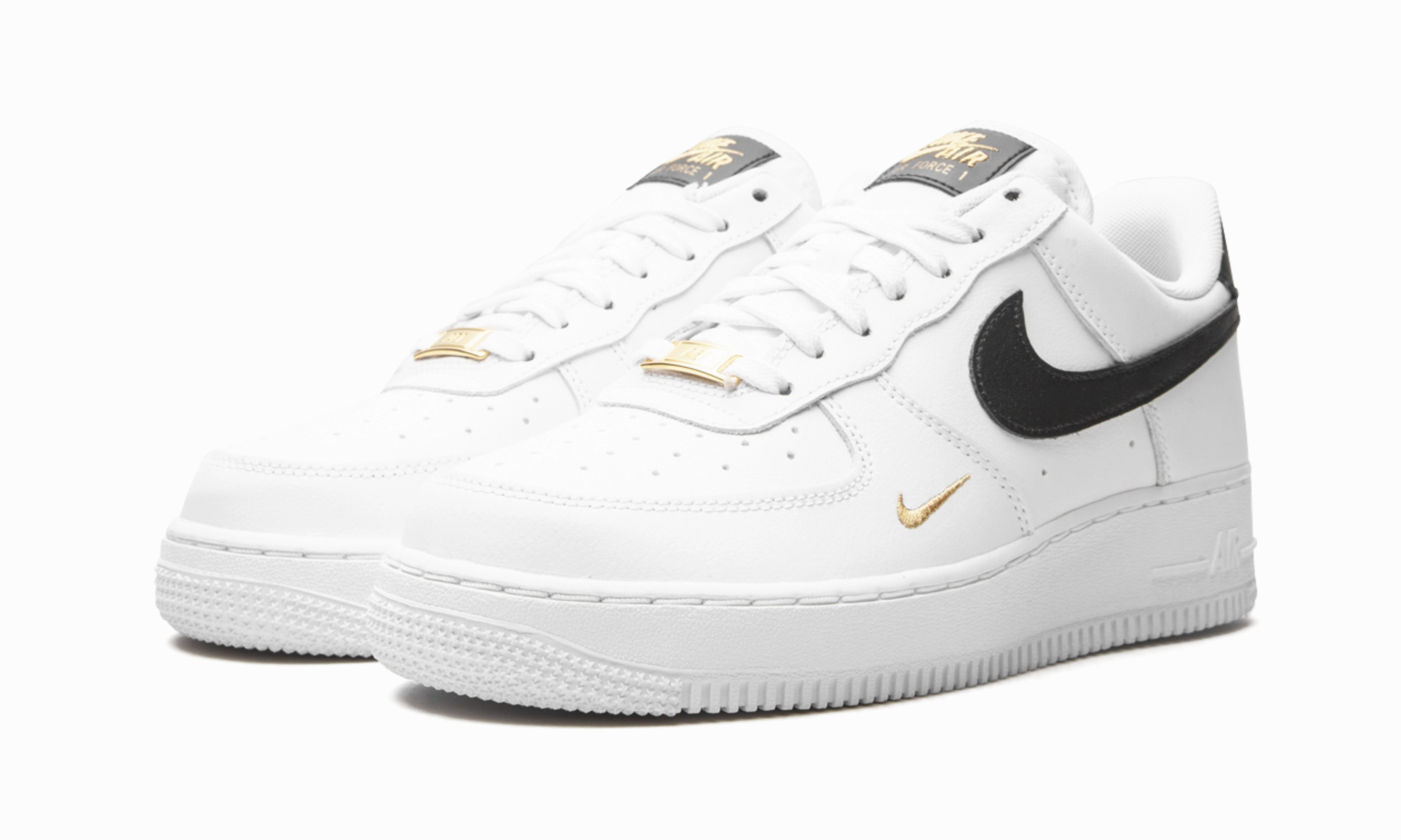 AIR FORCE 1 LO ESSENTIAL MNS WMNS "White / Black / Gold" Smart Trend Work Comfort
