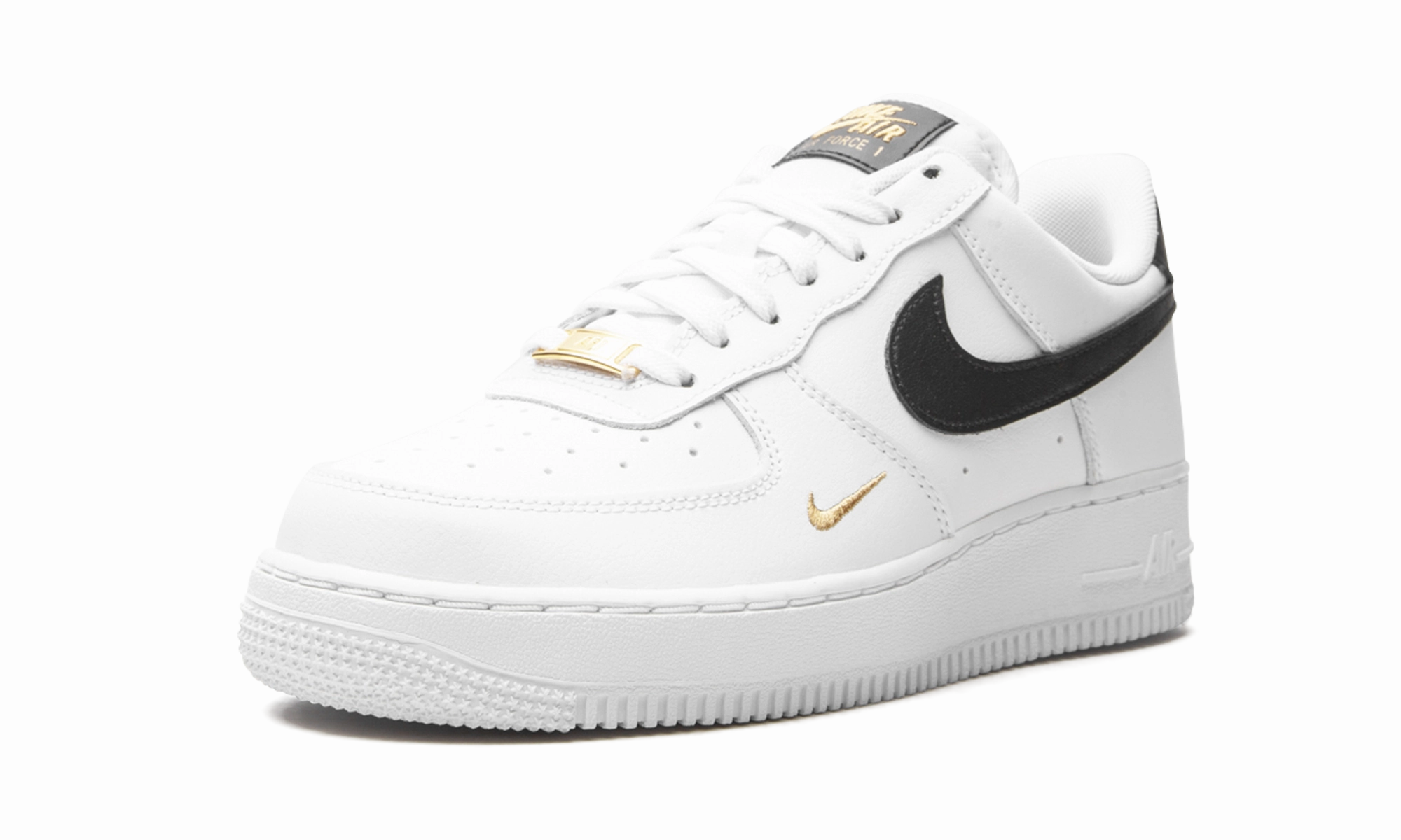 AIR FORCE 1 LO ESSENTIAL MNS WMNS "White / Black / Gold" Quick Slip