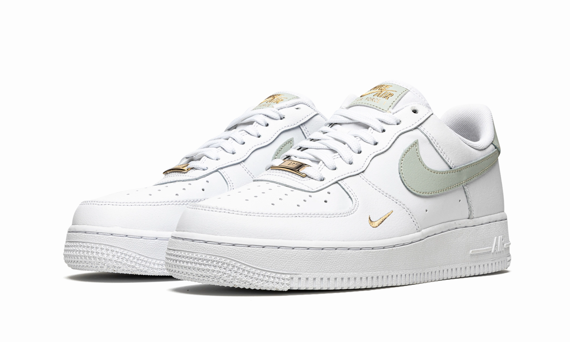Lightweight Cushioned Sole AIR FORCE 1 LO MNS WMNS "White / Grey / Gold"