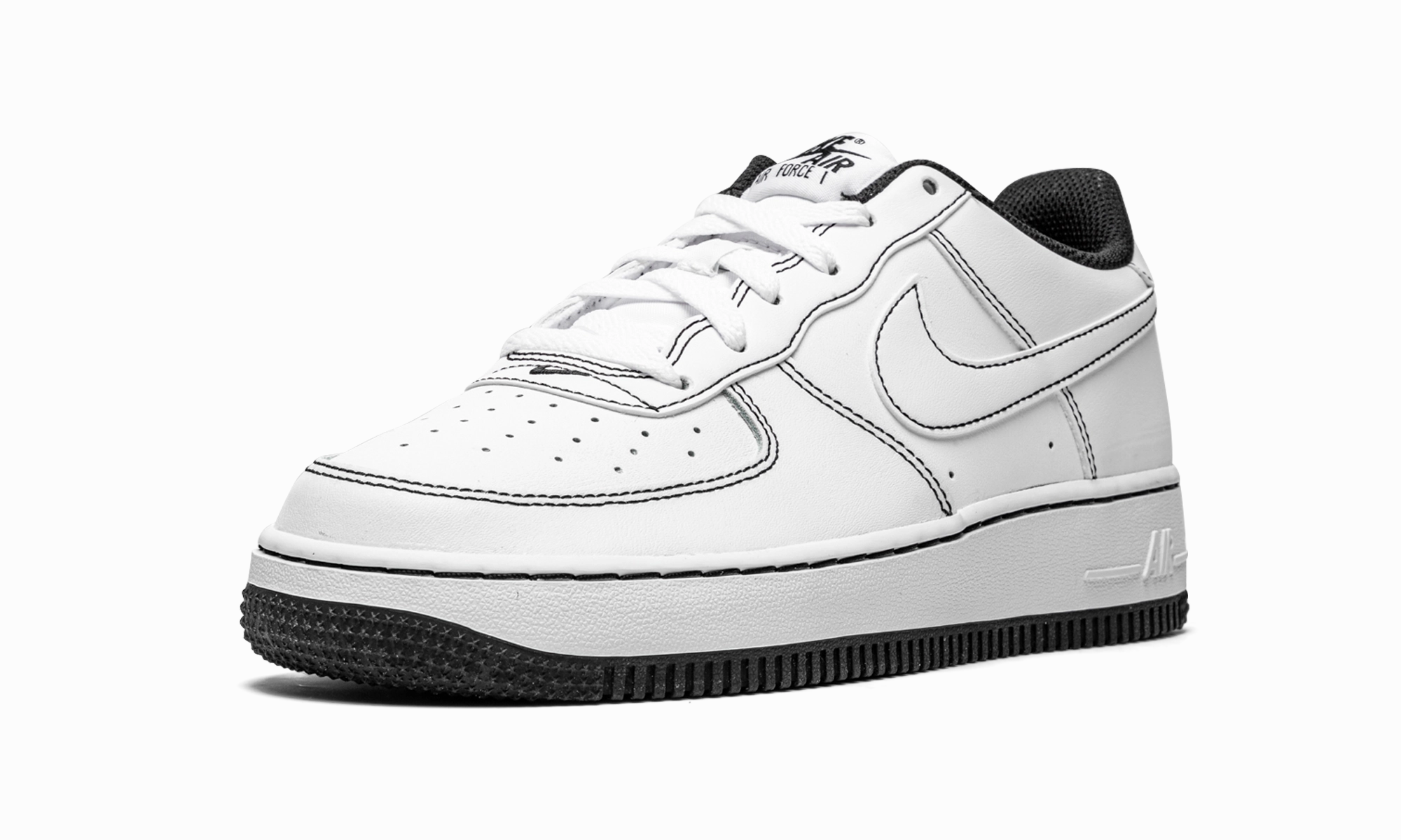 Relax Walk Air Force 1 Low '07 GS "Contrast Stitching - White / Black"