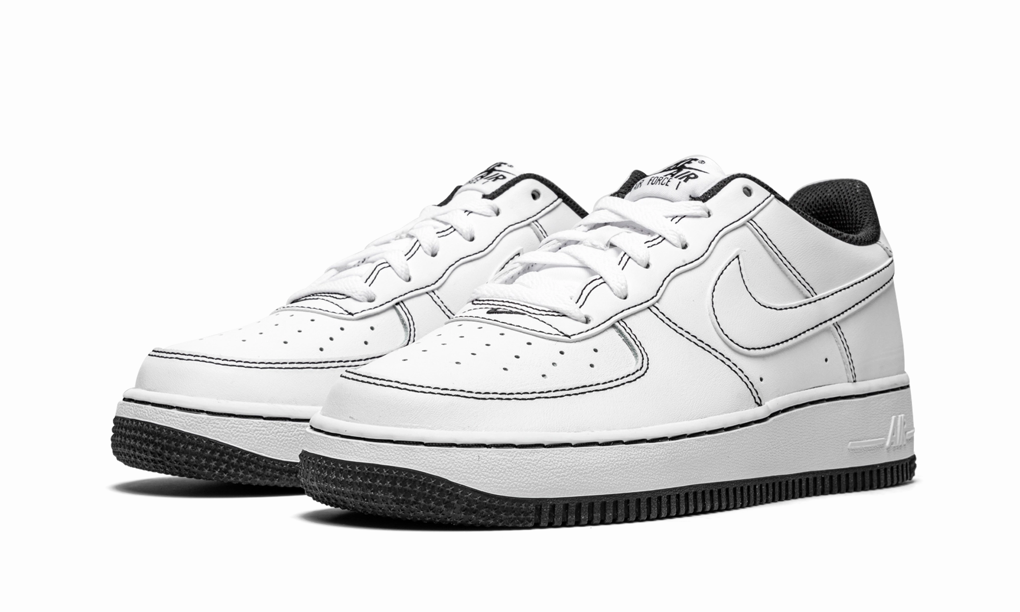 Comfy Layer Air Force 1 Low '07 GS "Contrast Stitching - White / Black"