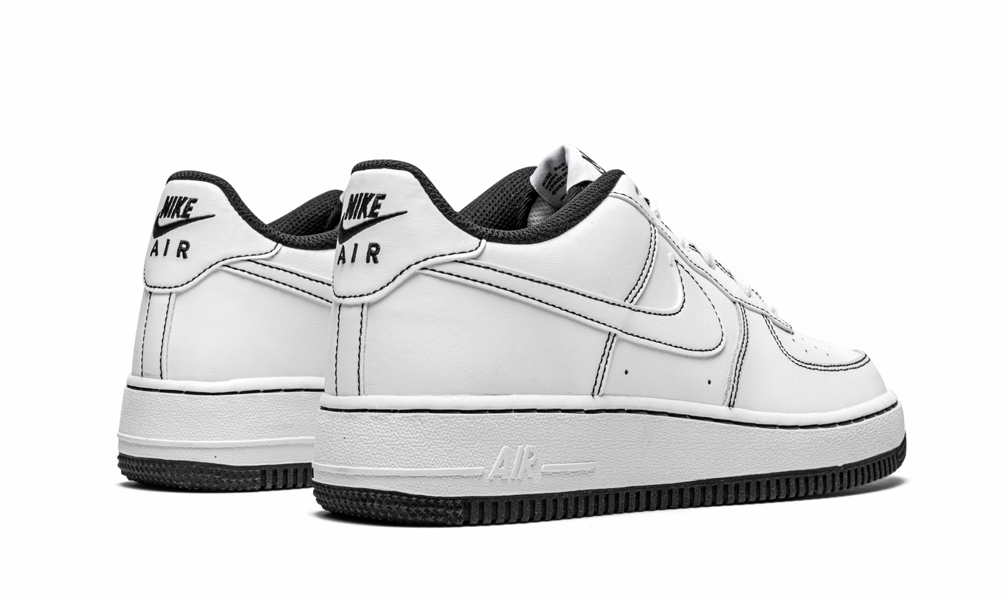 Lunch Pace Air Force 1 Low '07 GS "Contrast Stitching - White / Black"
