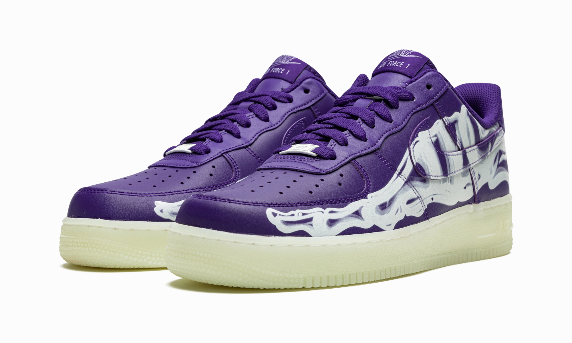 Break Step Strong Stride Air Force 1 Low '07 QS "Purple Skeleton Halloween"