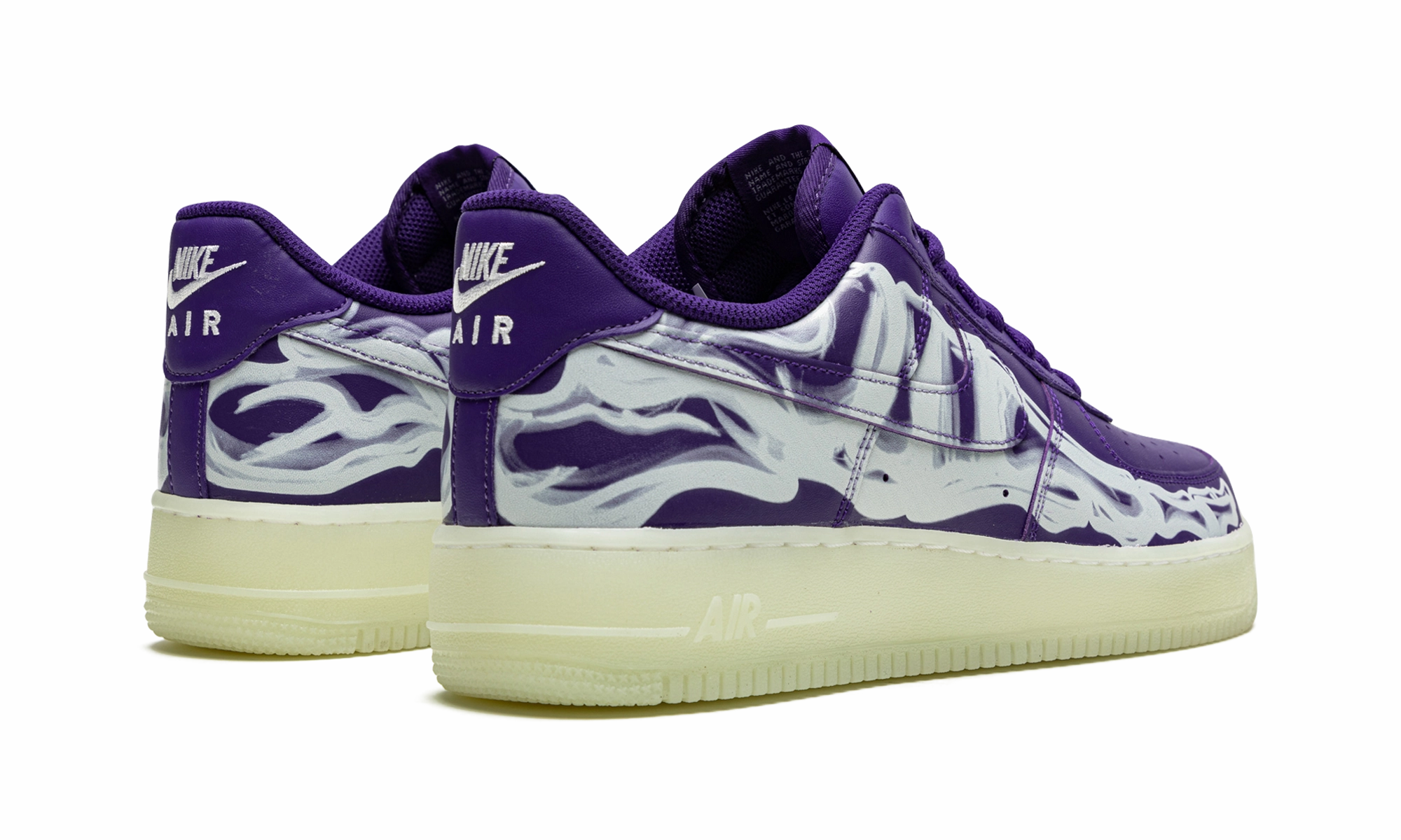 Comfortable Fitment Air Force 1 Low '07 QS "Purple Skeleton Halloween"