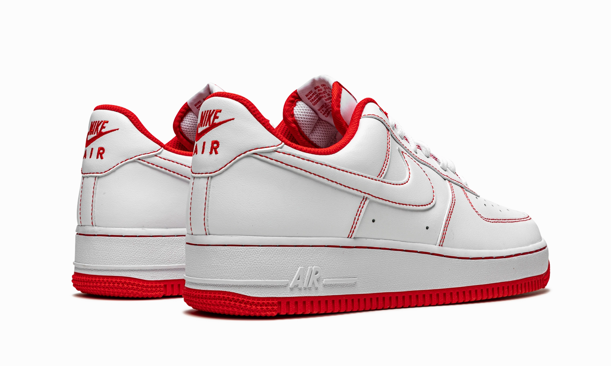 Air Force 1 Low '07 "Contrast Stitch - White University Red" Smooth Motion Transition Core Comfort