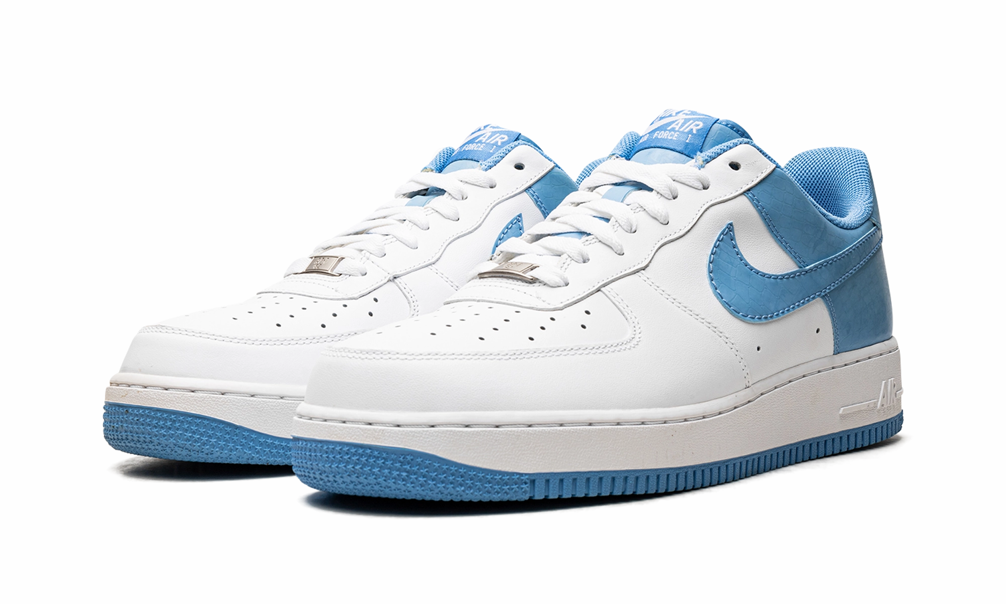 Shine Step Textured Grip Air Force 1 Low '07 "University Blue Croc"