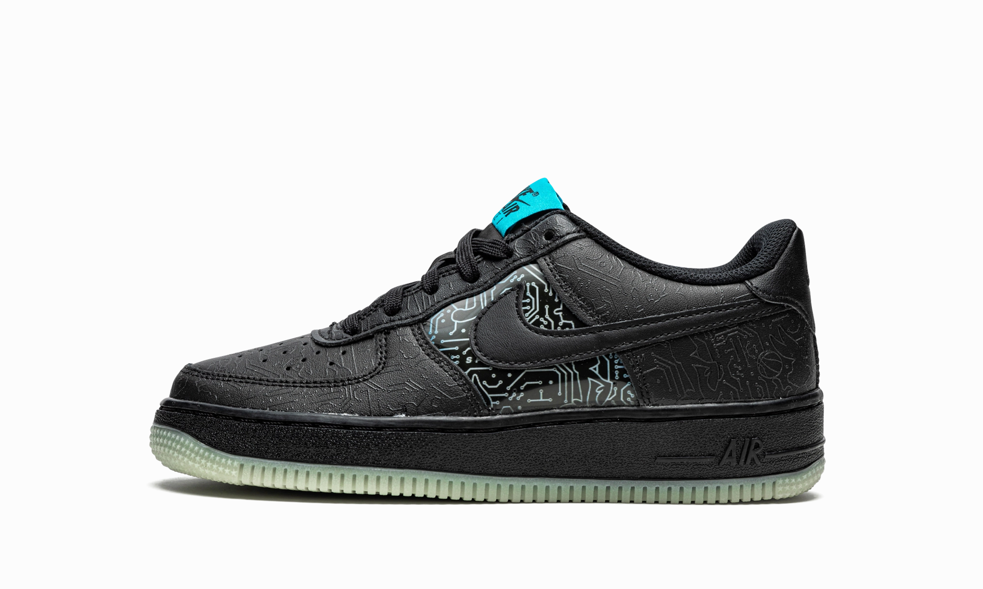 Rubber Tread Pattern Arch Care Air Force 1 Low GS "Space Jam - Computer Chip"