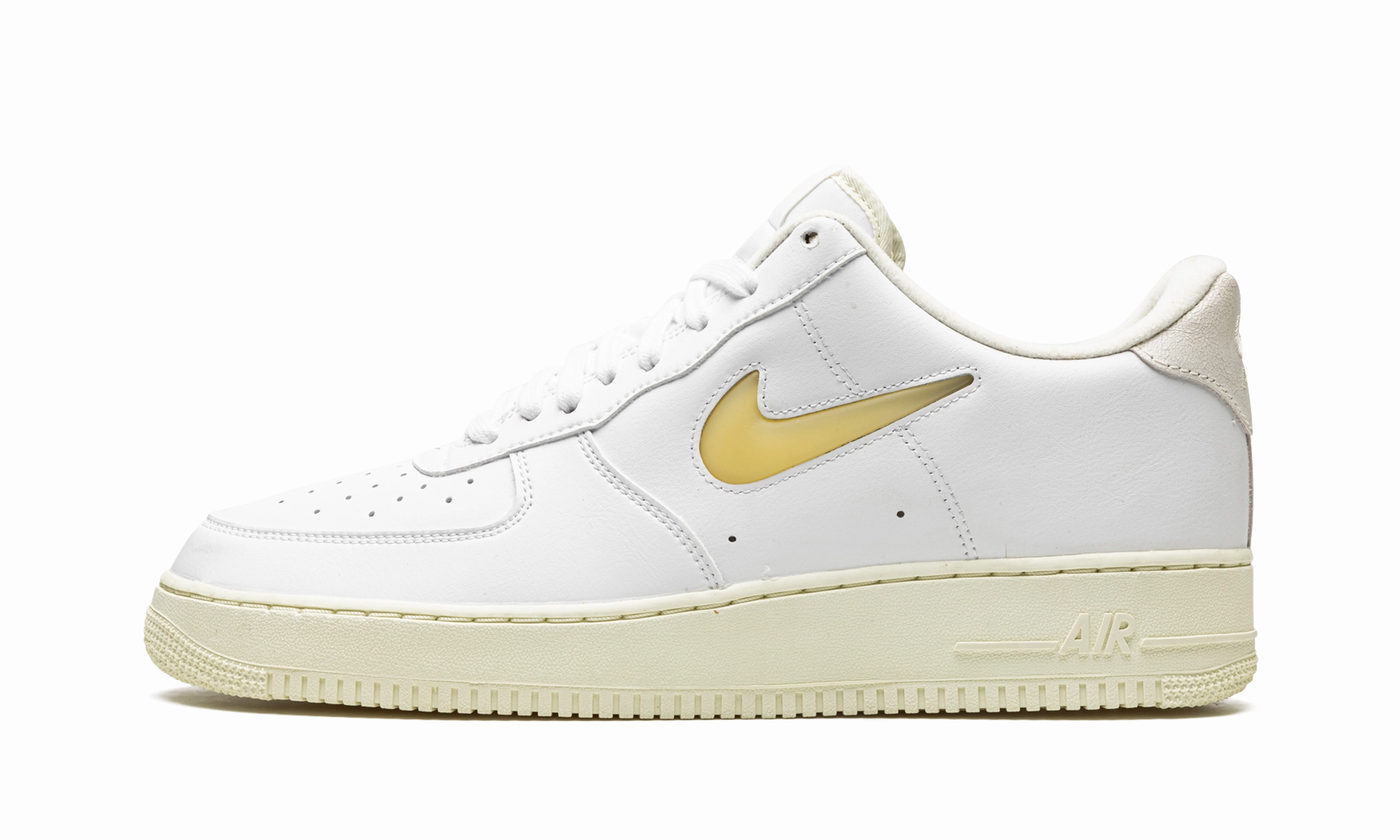 Air Force 1 Low Jewel "White/Pale Vanilla" Square Toe Travel Light