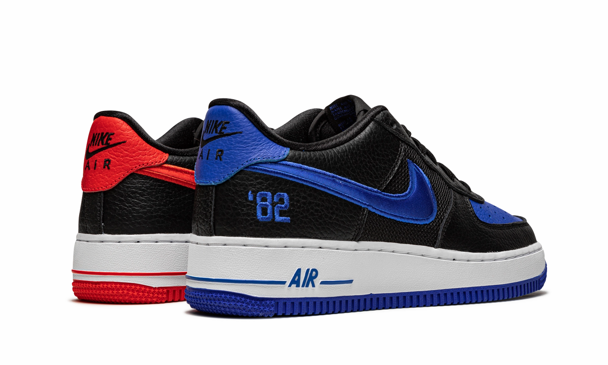 Air Force 1 Low LV8 GS "Black / Chile / Racer Blue" indoor mode Mid Top