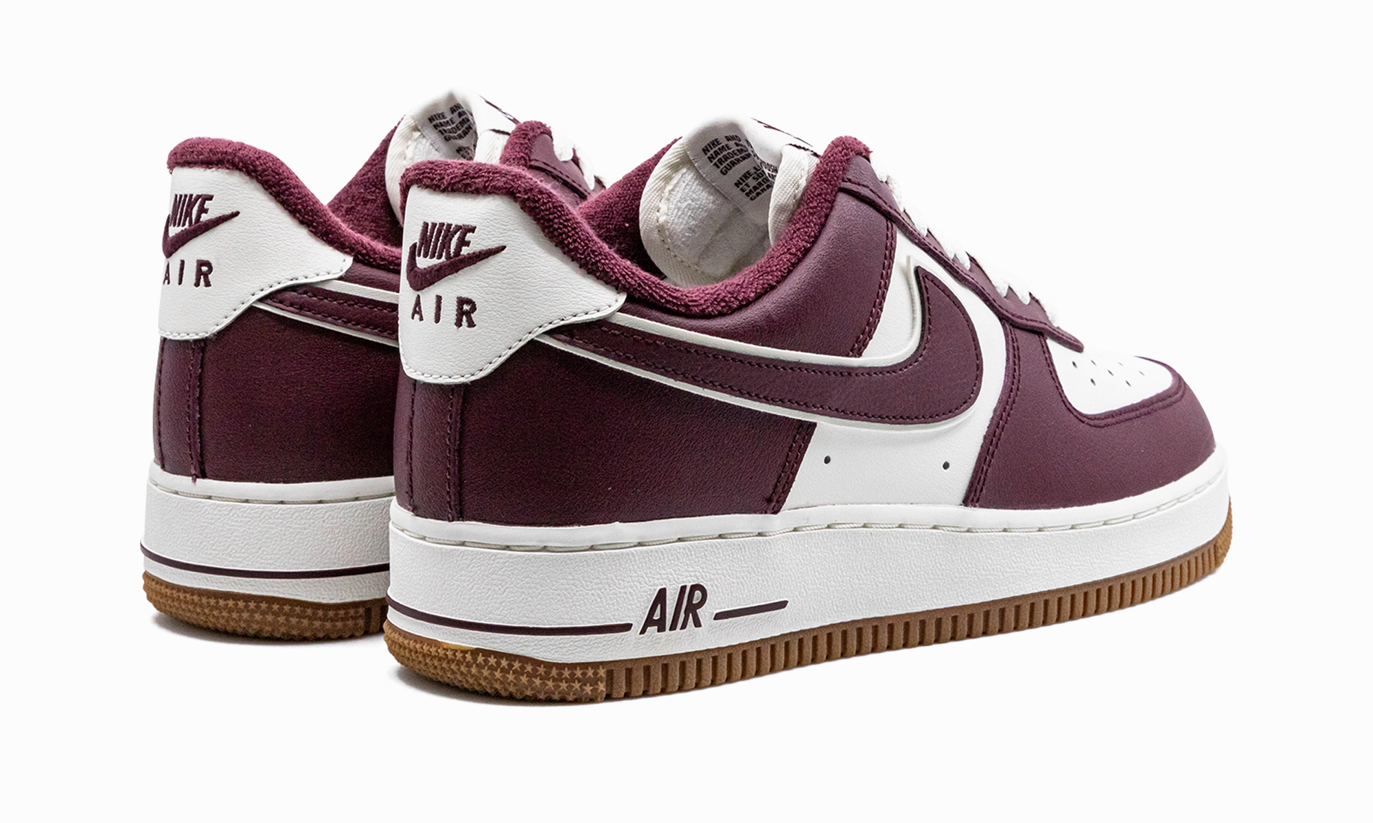 Summit Step Family Run Air Force 1 Low "College Pack - Night Maroon"