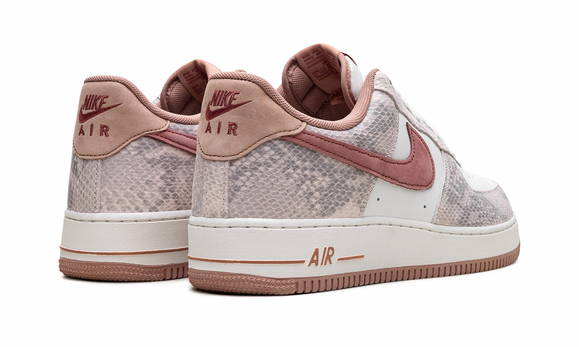 All Fit Style Orthotic Friendly Design Air Force 1 Low "Snakeskin Pack - Canyon Rust"