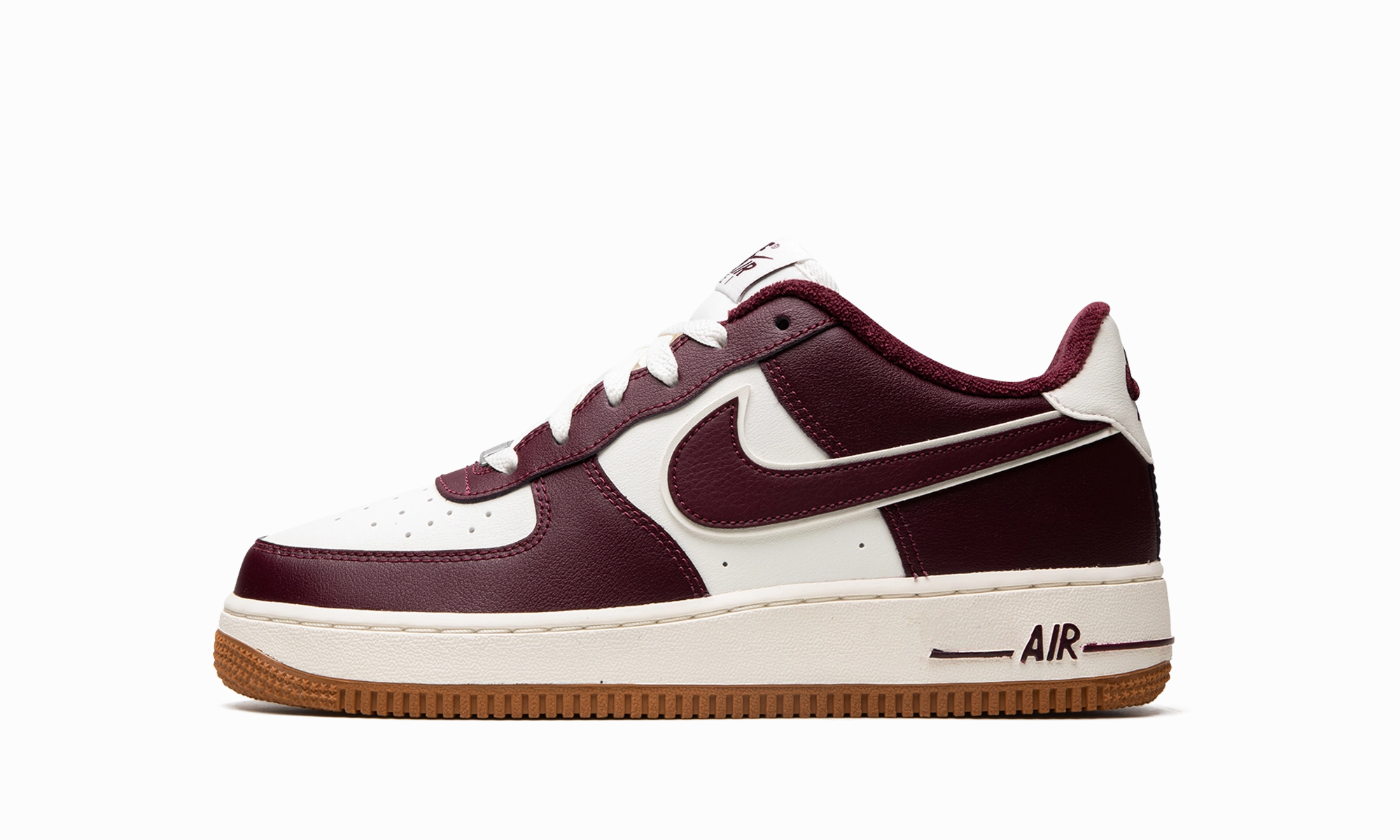 AIR FORCE 1 LV8 (GS) "College Pack - Night Maroon" Grounded Steps