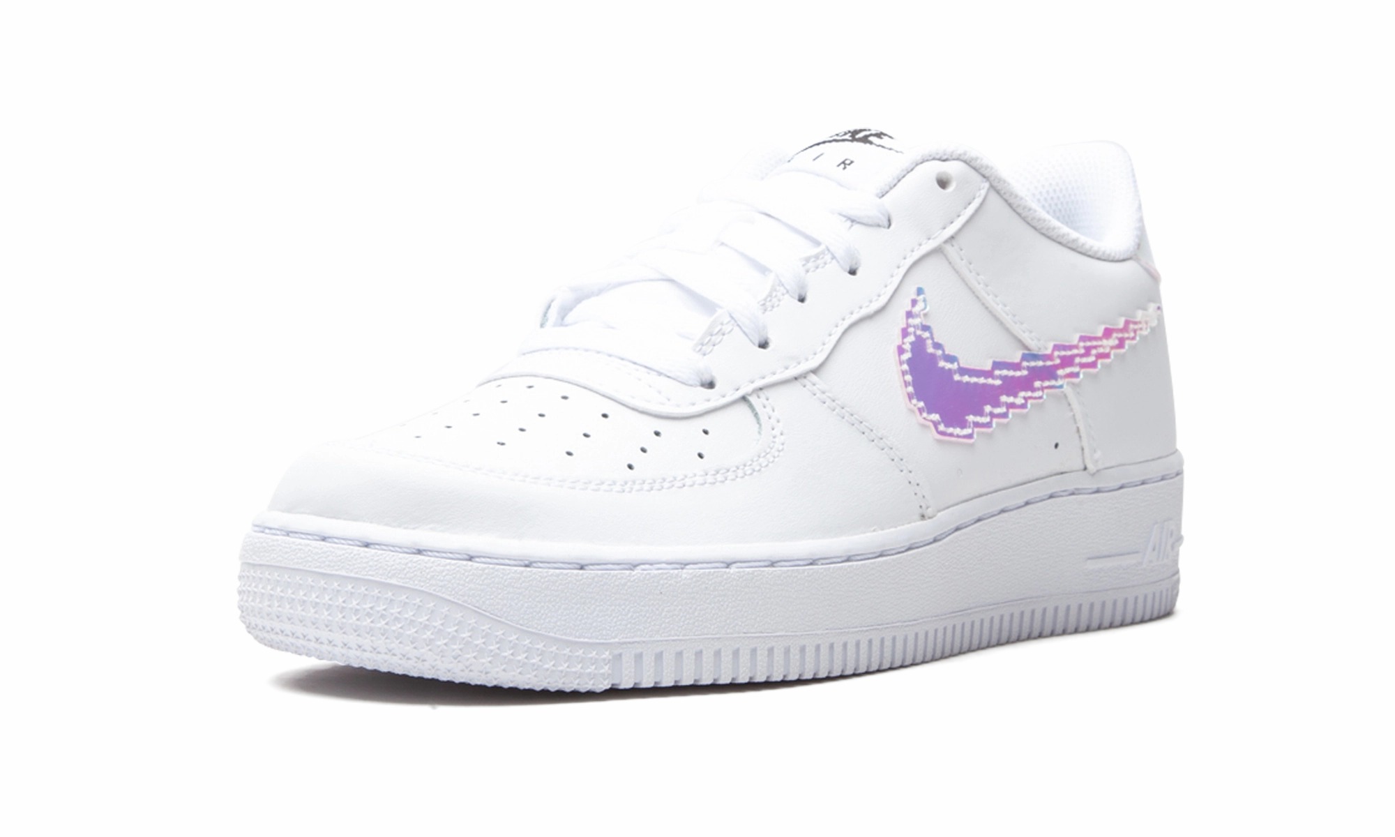 Adjustable lacing Casual Style Shoes Air Force 1 LV8 GS "Digital Swoosh"