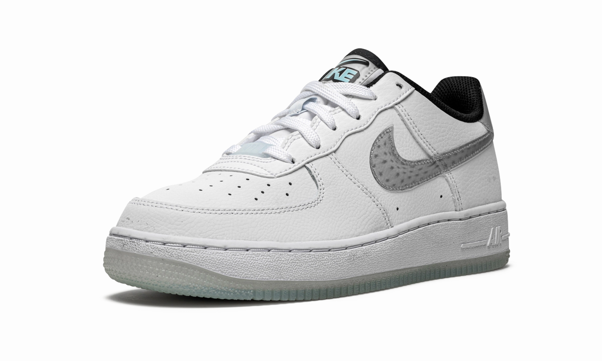 Air Force 1 LV8 KSA GS "White / Glacier Blue" Style Tour Flexible Toe Box