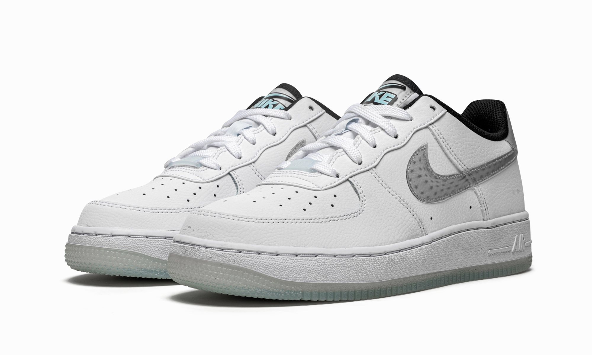 Style Flow Free Step Air Force 1 LV8 KSA GS "White / Glacier Blue"