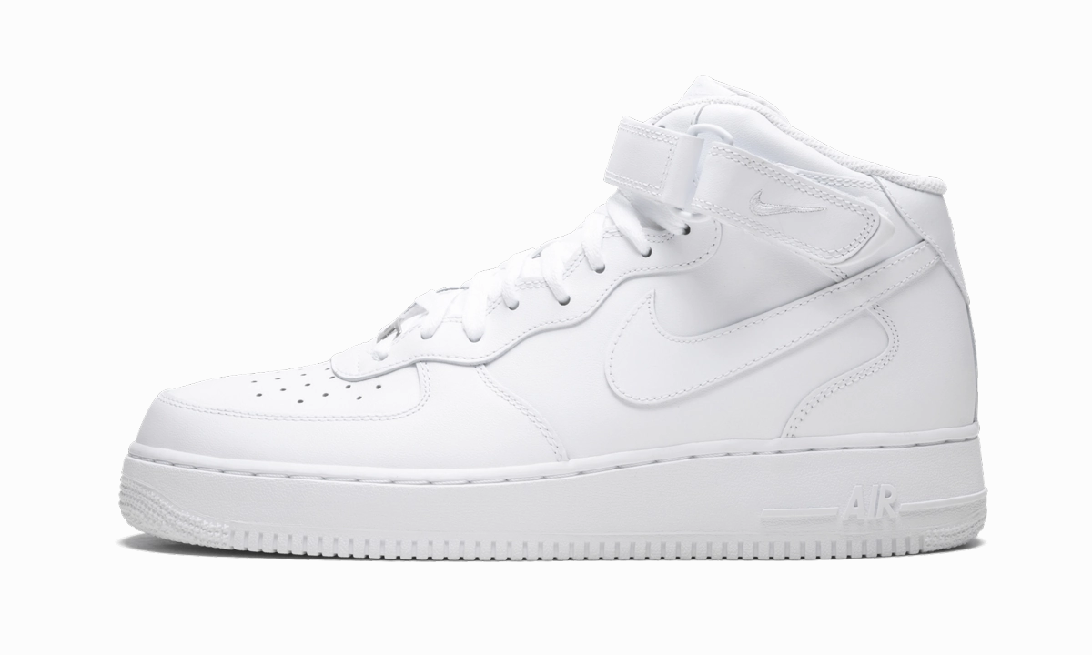 Canvas Soft Air Force 1 Mid 07 "White on White"