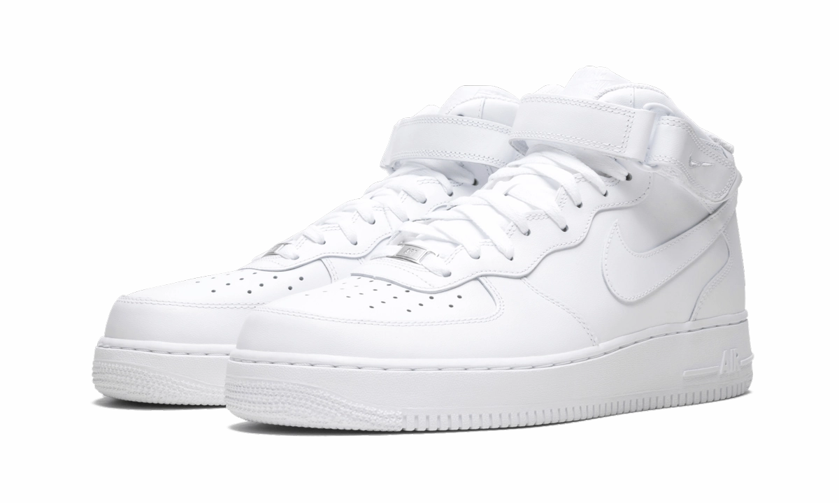 Air Force 1 Mid 07 "White on White" Soft Leather Air Circulation