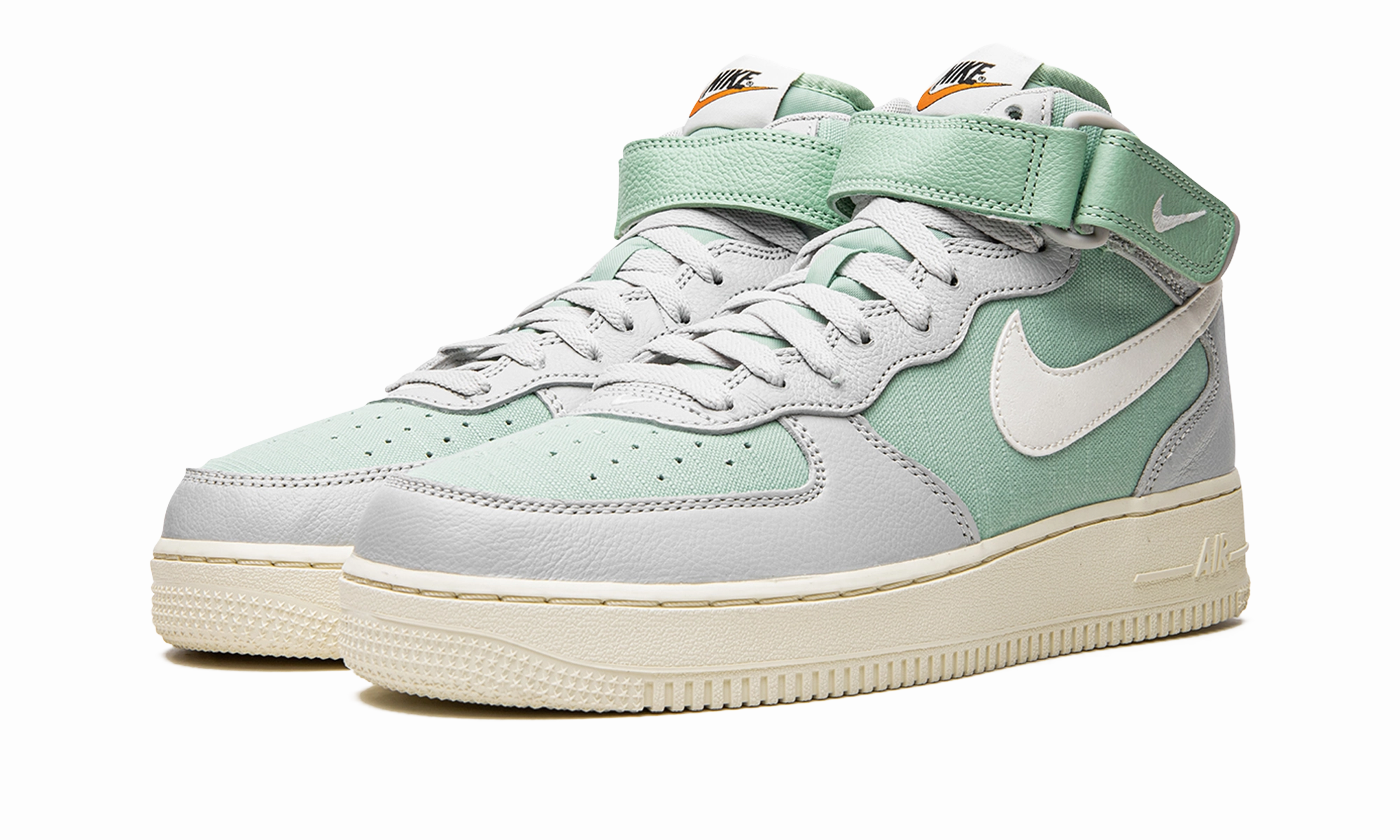 Air Force 1 Mid '07 LX "Grey Fog Enamel Green" Easy Motion Glow Edge