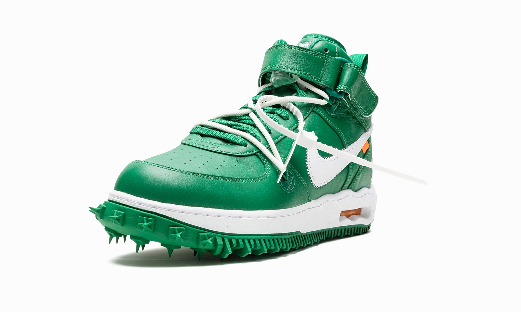 Microfiber Lining Technology Air Force 1 Mid "Off-White - Pine Green"